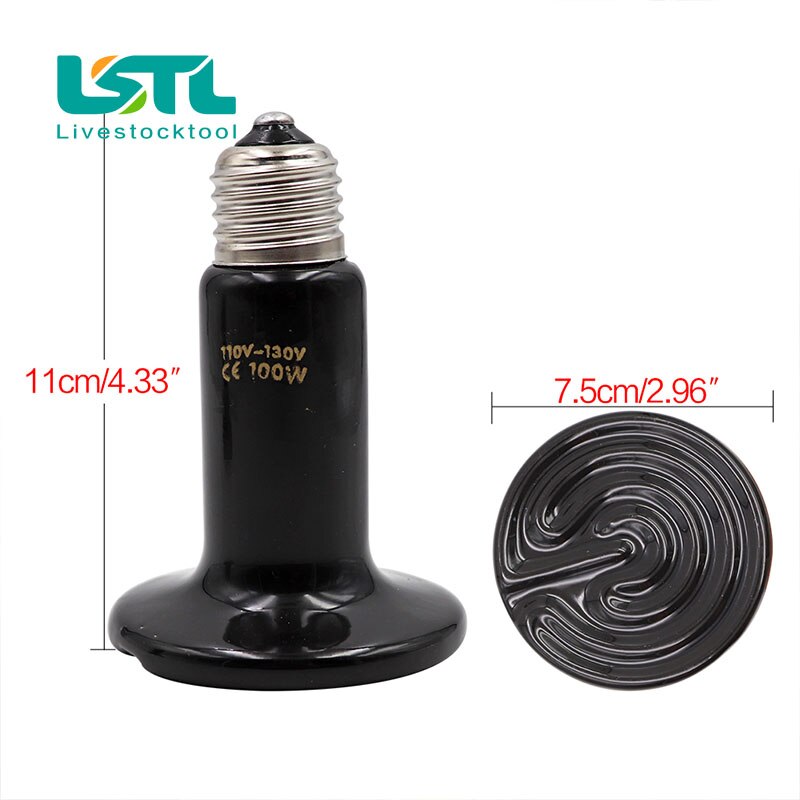 2 sztuk zwierzę domowe gadów ogrzewanie żarówka podczerwieni ceramiczne emiter lampy grzewcze zwierzęta domowe są nasiadka gad lampa 220 V-240 V