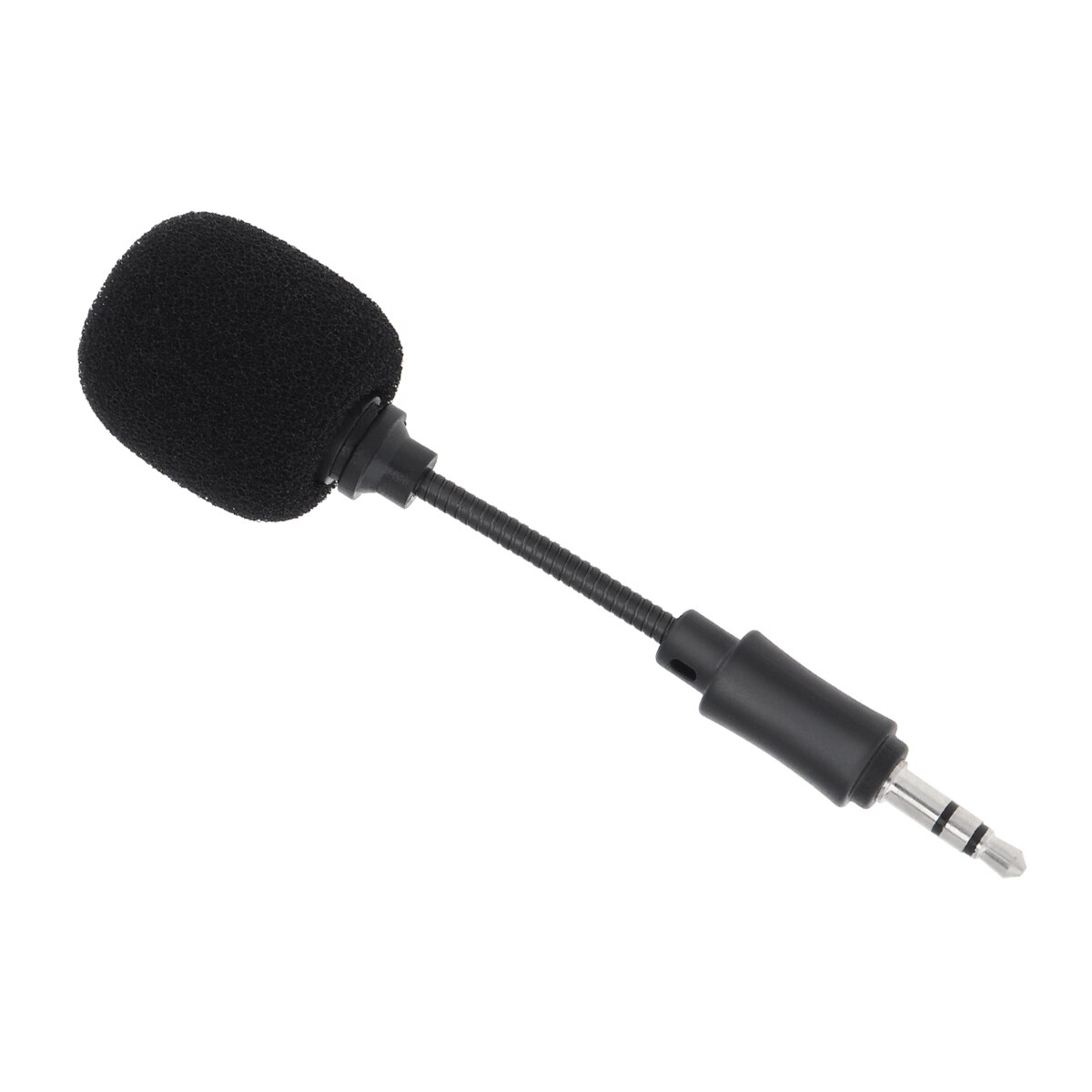 Black Mini 3.5mm Mic Flexible Microphone Game Capacitance 2.1 Microphone Boom Fit for Mobile Phone / PC / Laptop Notebook