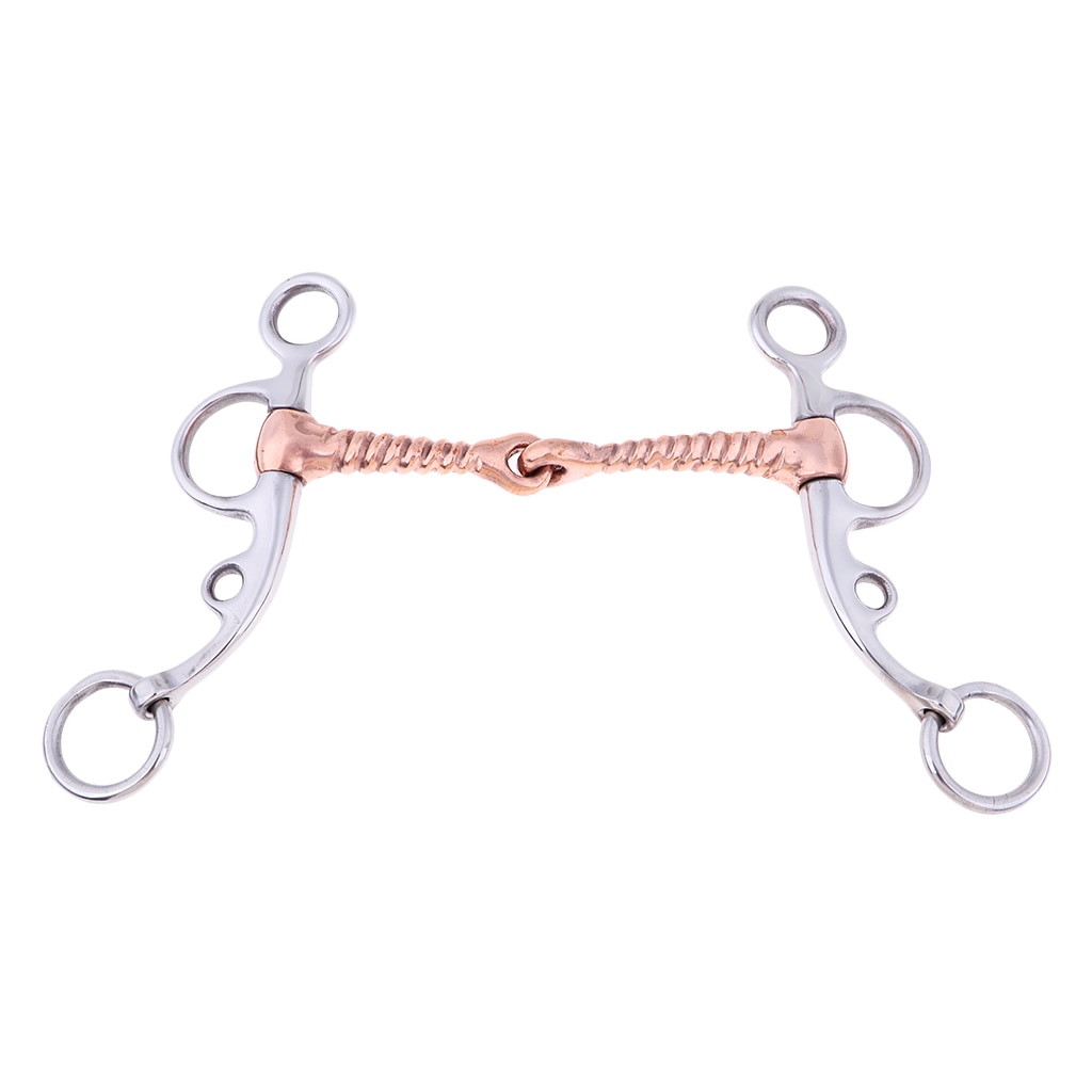 5 inch Horse Bit Stainless Steel Equestrian Tack Snaffle for Mules Drafts Men Women Outdoor Horse Riding