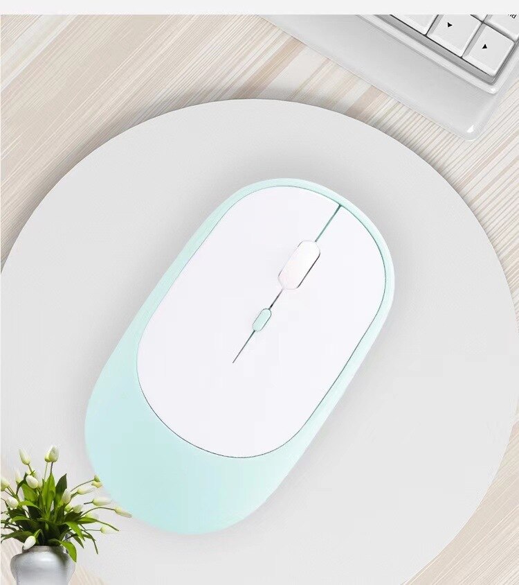 Kabellose, geräuschlose, tragbare bluetooth 4.0 gaming-maus mit 2.4 ghz und ladefunktion für macbook, pc, ipad und laptop: Hellgrün -2.4g