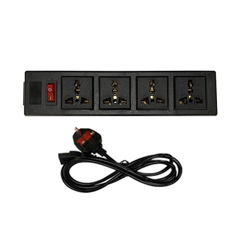 universell 4- -biter stikkontakt  c14 -kontakt med bryter oss au uk italia sør-afrika india pdu-kontakt med  c13 strømkabler 1.5m