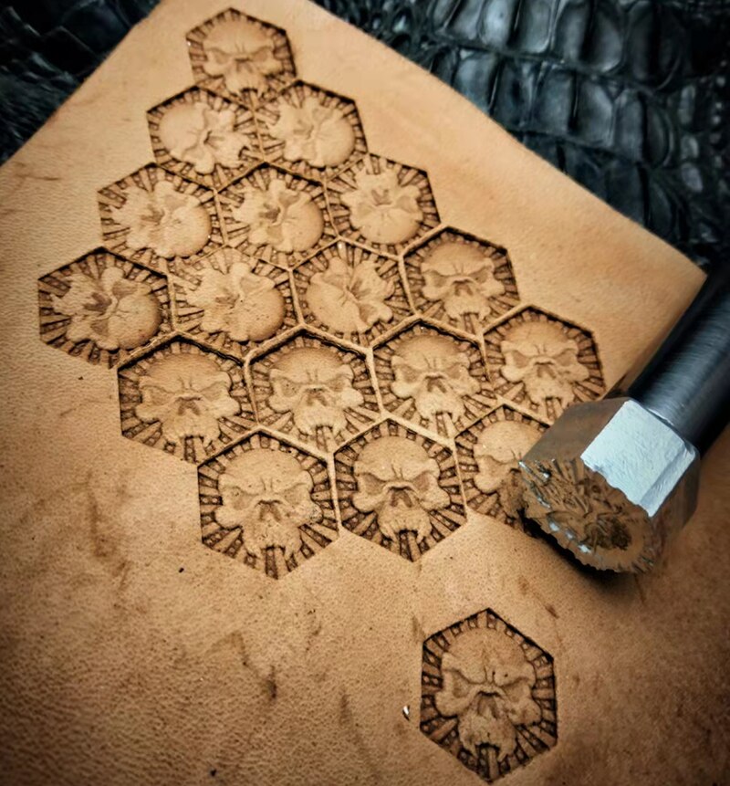 Skull Leather Stamp Tool Stamps Stamping Carving Punches Tools Craft Leathercrafting