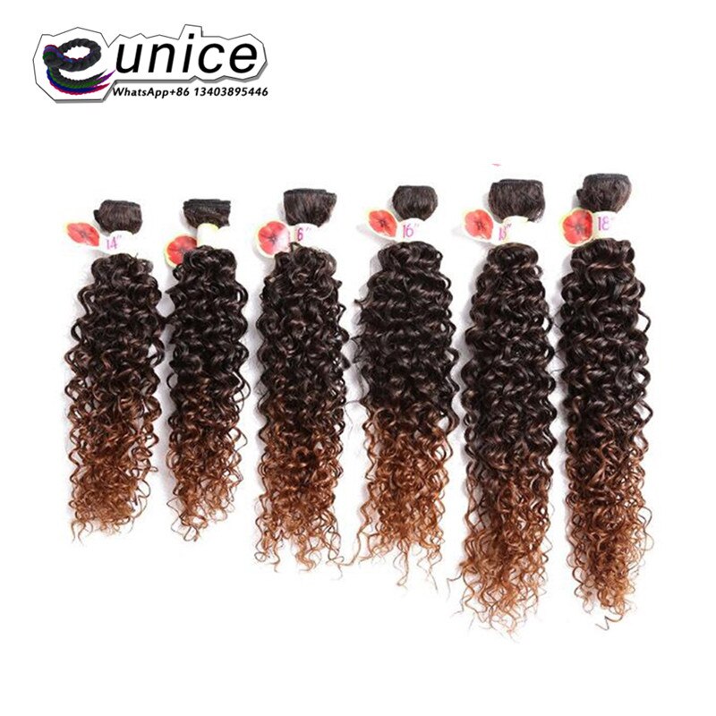 A buon mercato Malese Capelli Ricci 6 gruppi Tessuto Dei Capelli sintetici Ricci Stretti, Malese Crespo Fasci di Capelli Ricci viola jerry ricci