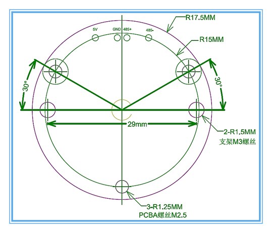 17-bit Absolute Value Encoder Module Complete Set with Wire Coded Disc Bracket Screws