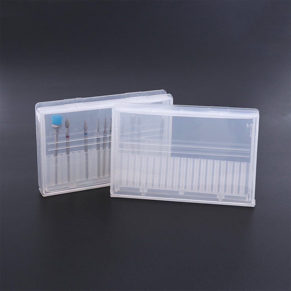 Caixa de armazenamento para manicure, estojo organizador acrílico para lixa e contêiner, caixa de armazenamento para lixa de unha CHA35-1