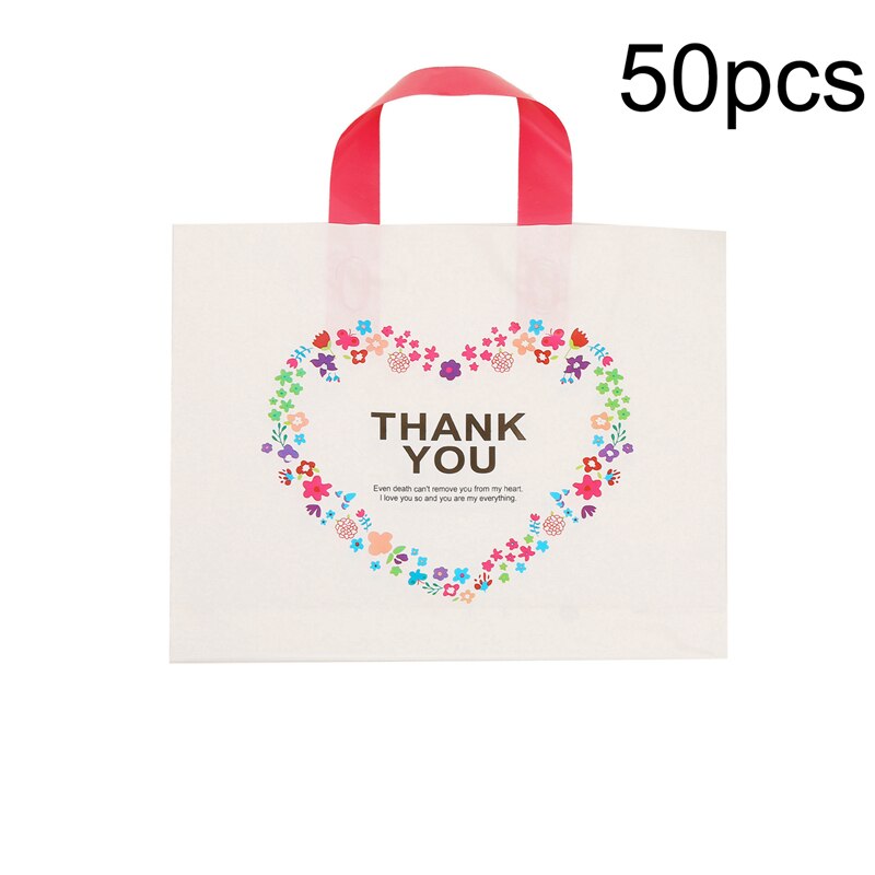 50 Stck Danke Kunststoff Waren Einkaufen Taschen, Boutique Taschen, Einzelhandel Taschen, Taschen Party Versorgung (33X25X6CM)