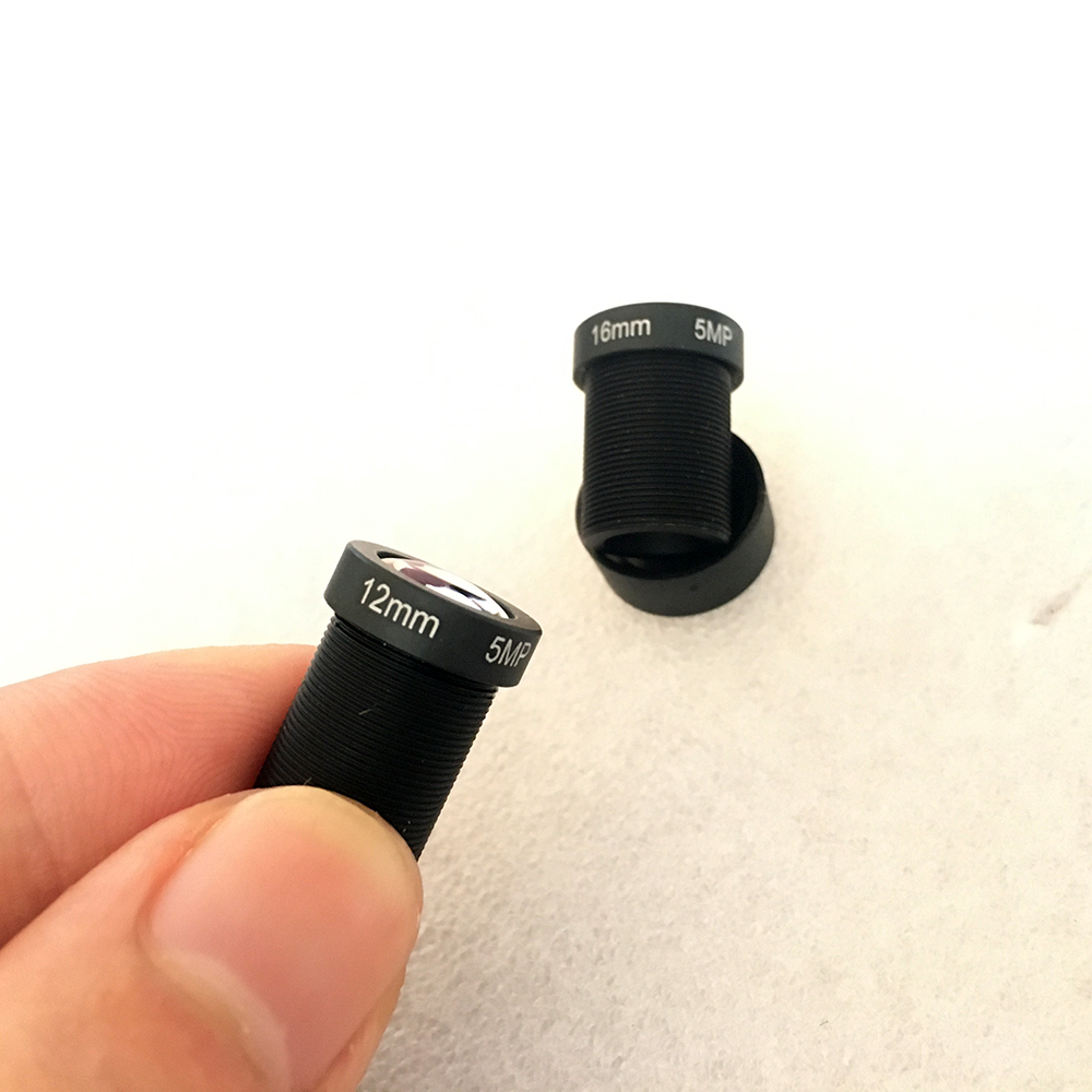 Lente de cámara CCTV 5 megapíxeles M12 X P0.5 montaje 1/2.5 "F2.0 12MM 16MM 25MM opcional para cámaras IP de seguridad/cámara deportiva