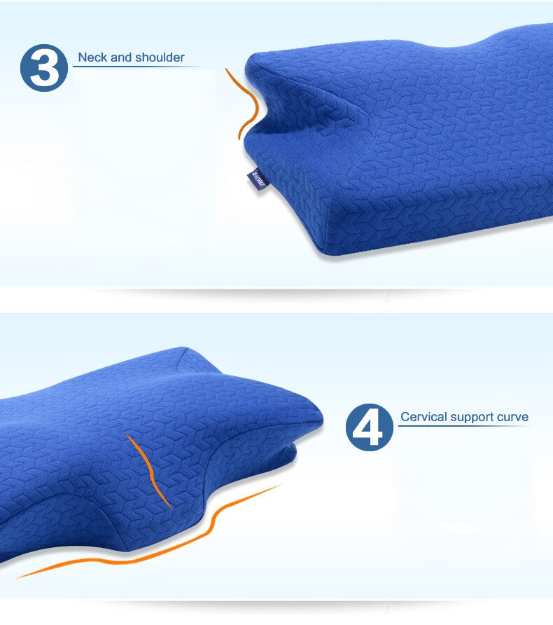 Orthopedic Latex 2 Size Physiotherapy Neck Pillow Slow Rebound Memory Foam Pillow Cervical Health Care Pain Release Bed Pillow