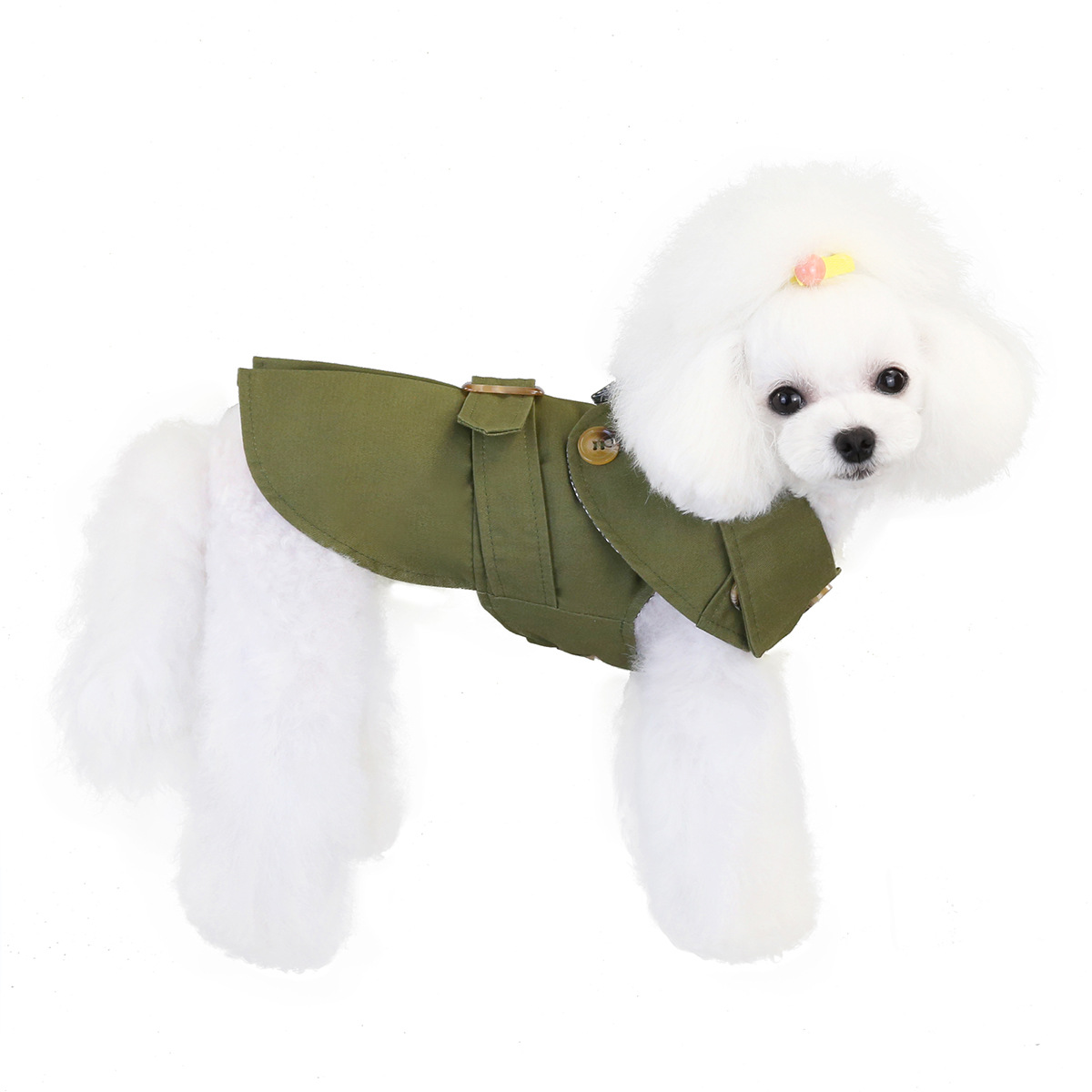 Dog Clothes For Small Dogs Pet Jacket Winter Warm Puppy Cat Coats Chihuahua French Bulldog Various Size S-XXL Green