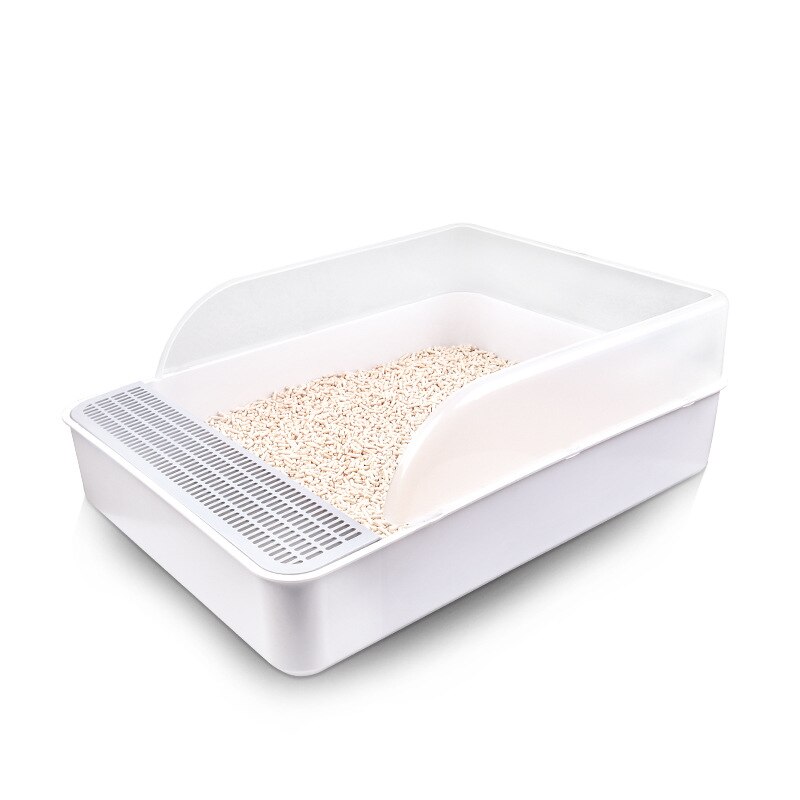 Caja de arena para gatos, lavabo para gatos, plato semicerrado, lavabo cuadrado para estirar, inodoro para mascotas, kit de entrenamiento: Default Title