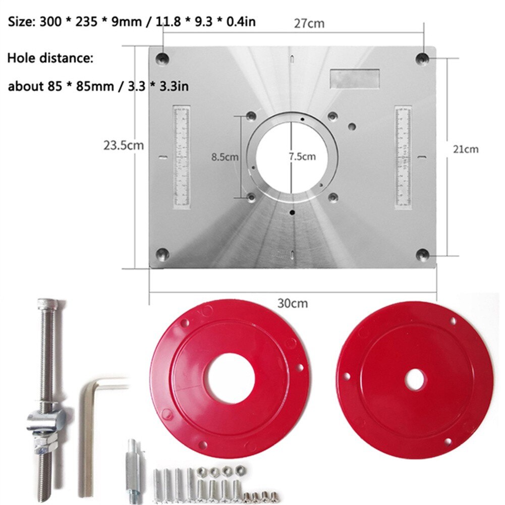 Carpentry Router Table Insert Plate Engraving Trimming Machine For Woodworking Milling Cutter Bench Carpentry Tool 300*235mm