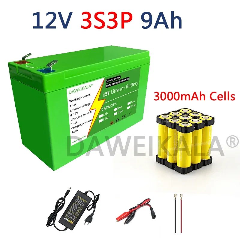 12 V 18650 Lithium-Akku, 3S7P, wiederaufladbarer Akku für Solarenergie, Elektrofahrzeug-Akku, LED, Outdoor-Campingausrüstung: Grau