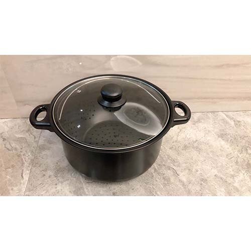 2-in-1 Kookpot met een ingebouwde Zeef Food Blijft in Water Drains out Swivel Pot voor Keuken Afvoer Pasta Groenten Pot: Default Title