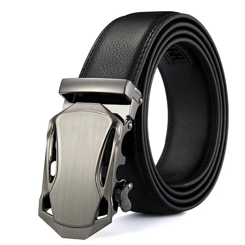 Mode zakelijke herenriem Echte luxe merkriem Metalen gespriem Hoogwaardig PU-leer Zachte riem met cargobroek Jeans: Rood