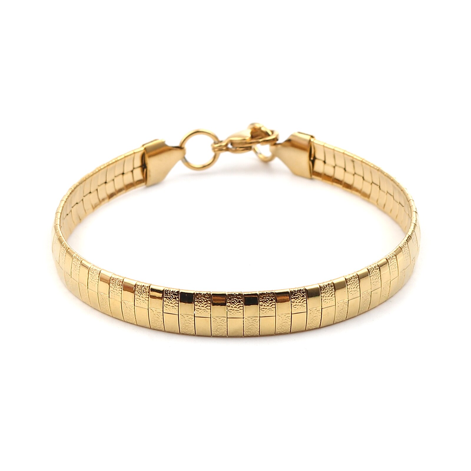 1 Piece Rectangular lLobster Clasp 304 Stainless Steel Bracelets: 5