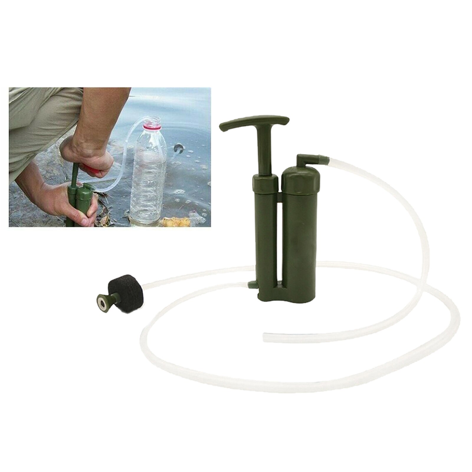 Filtro de agua portátil, purificador de agua Personal de emergencia para acampar, fibra hueca de 0,01 micras con estuche de almacenamiento