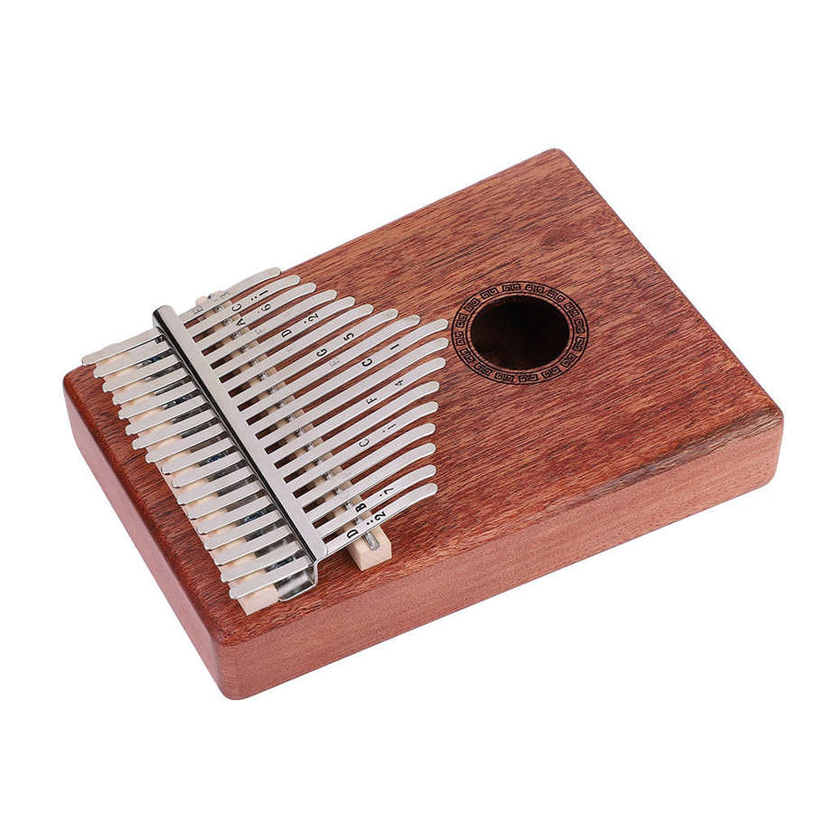 Kalimba 17-Key Kalimba Portable ​Single Mahogany Board Body Thumb Piano Mahogany Wooden Body Musical Instrument