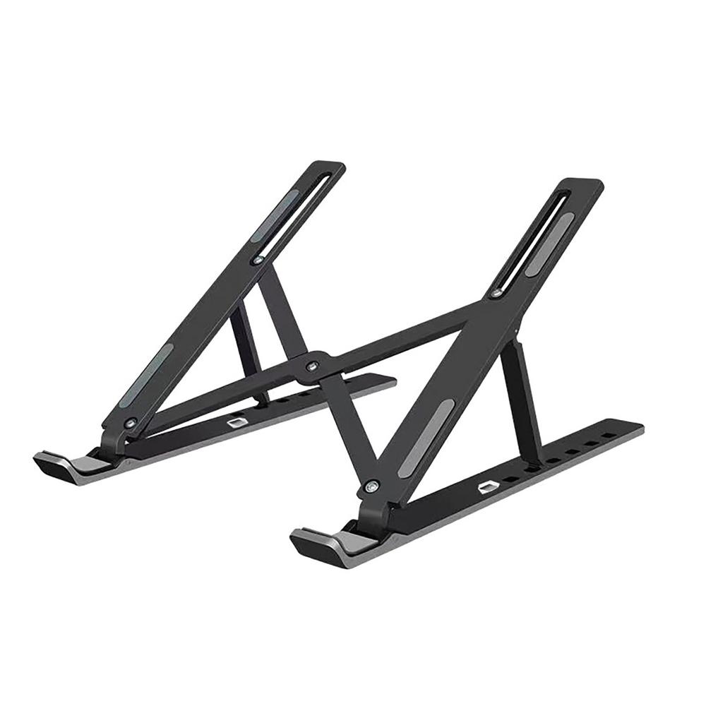 Draagbare Laptop Standaard Opvouwbaar Abs Notebook Stand Ondersteuning In Hoogte Verstelbare Laptop Riser Houder Voor Macbook Computer Accessoires: Black