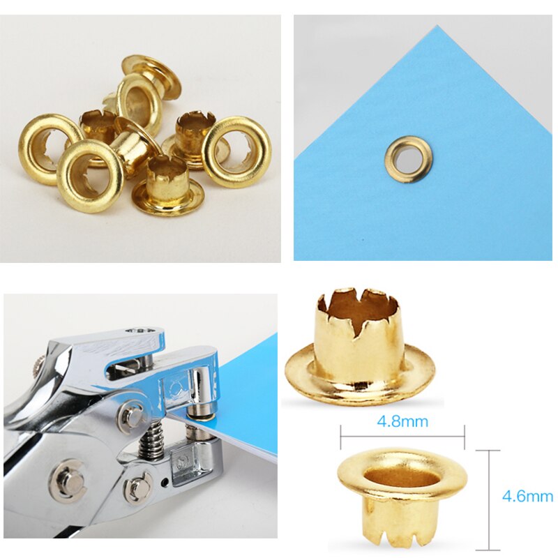 Máquina perforadora de papel, retenedor de Metal con etiqueta de ojal, cortador de papel, perforadora de agujeros para manualidades, suministros de encuadernación para álbum de recortes