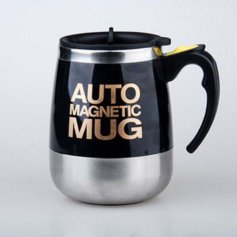 400ml krus automatisk elektrisk lat magnetisk selvrørende krus kaffe melk blandekrus smart rustfritt stål juiceblandingskopp