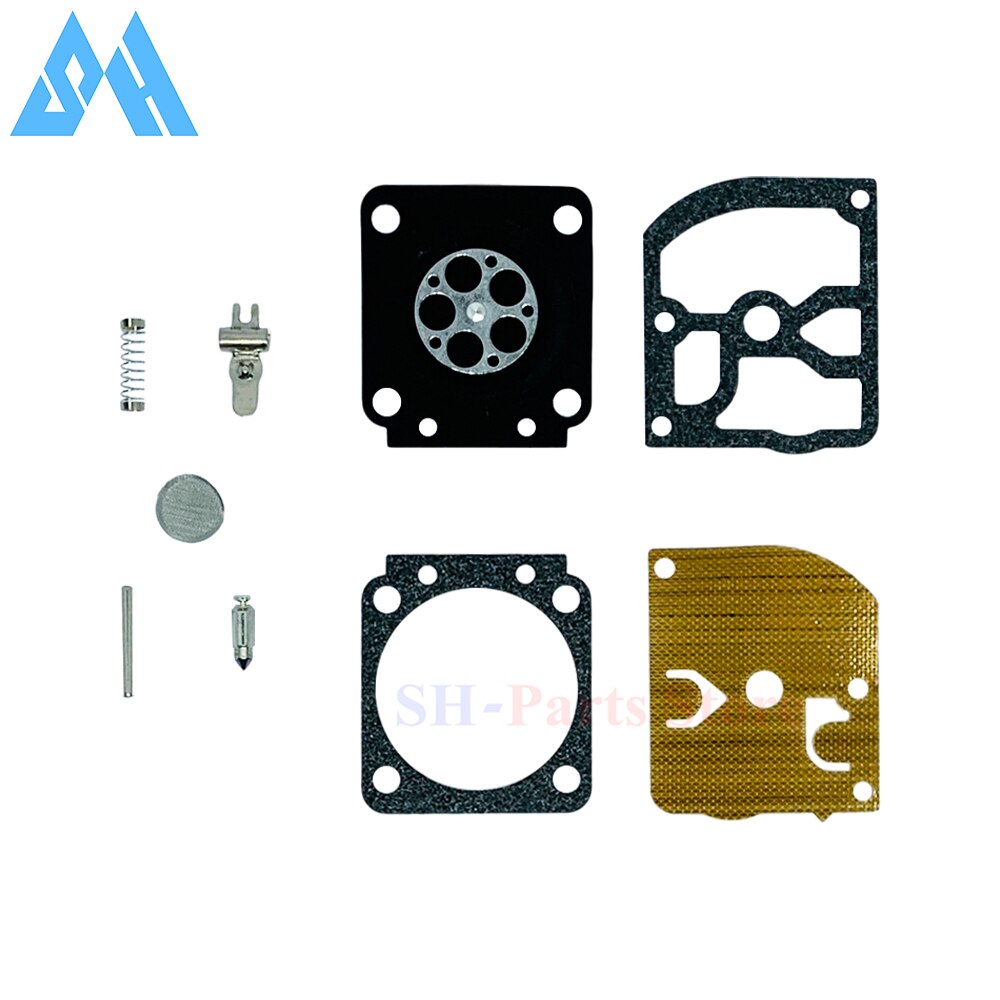 Carburetor with Repair Kit for Stihl FC55 FC75 FC85 FS310 FS38 FS45 FS45C FS45L FS46 FS55 FS55RC FS55T FS74 FS75 FS76 FS80 FS85: Repair kit (9 pcs)