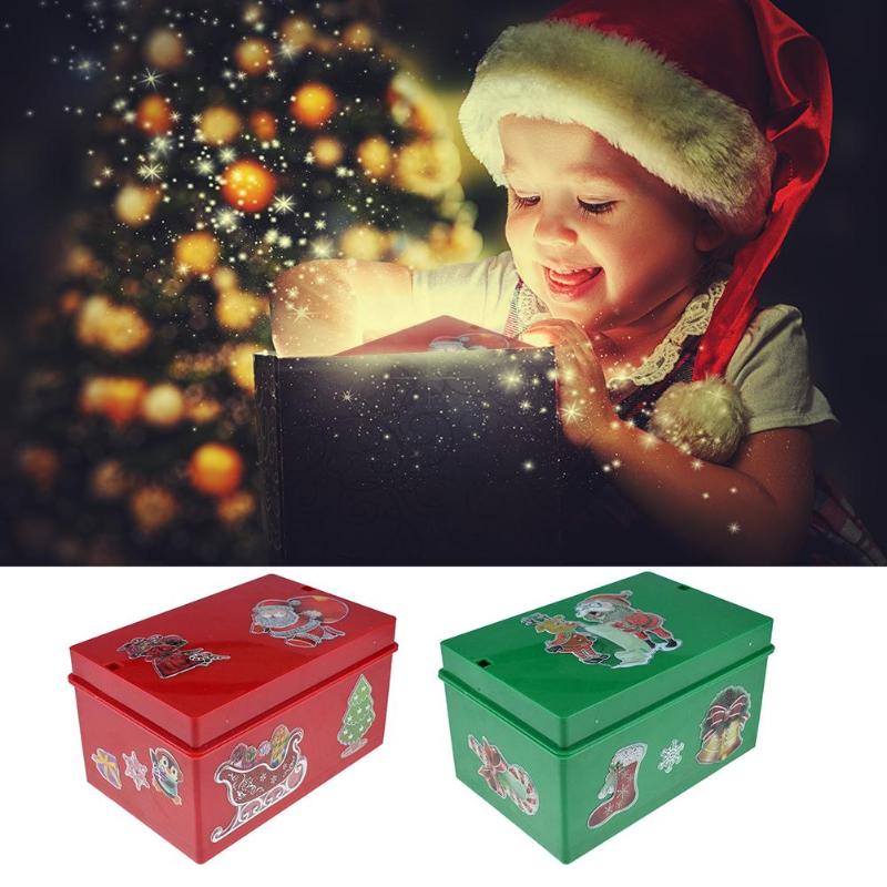 Elektrische Kerstman Speelgoed Musical Box Swing Pop met Licht Kerst Decor