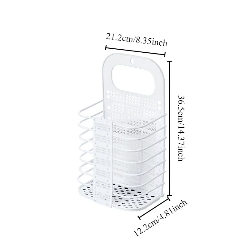 Cesta de lavandería plegable, cesta de almacenamiento de ropa sucia, baño montado en la pared, organizador de lavandería multifuncional, herramienta de almacenamiento sucio: Bronce