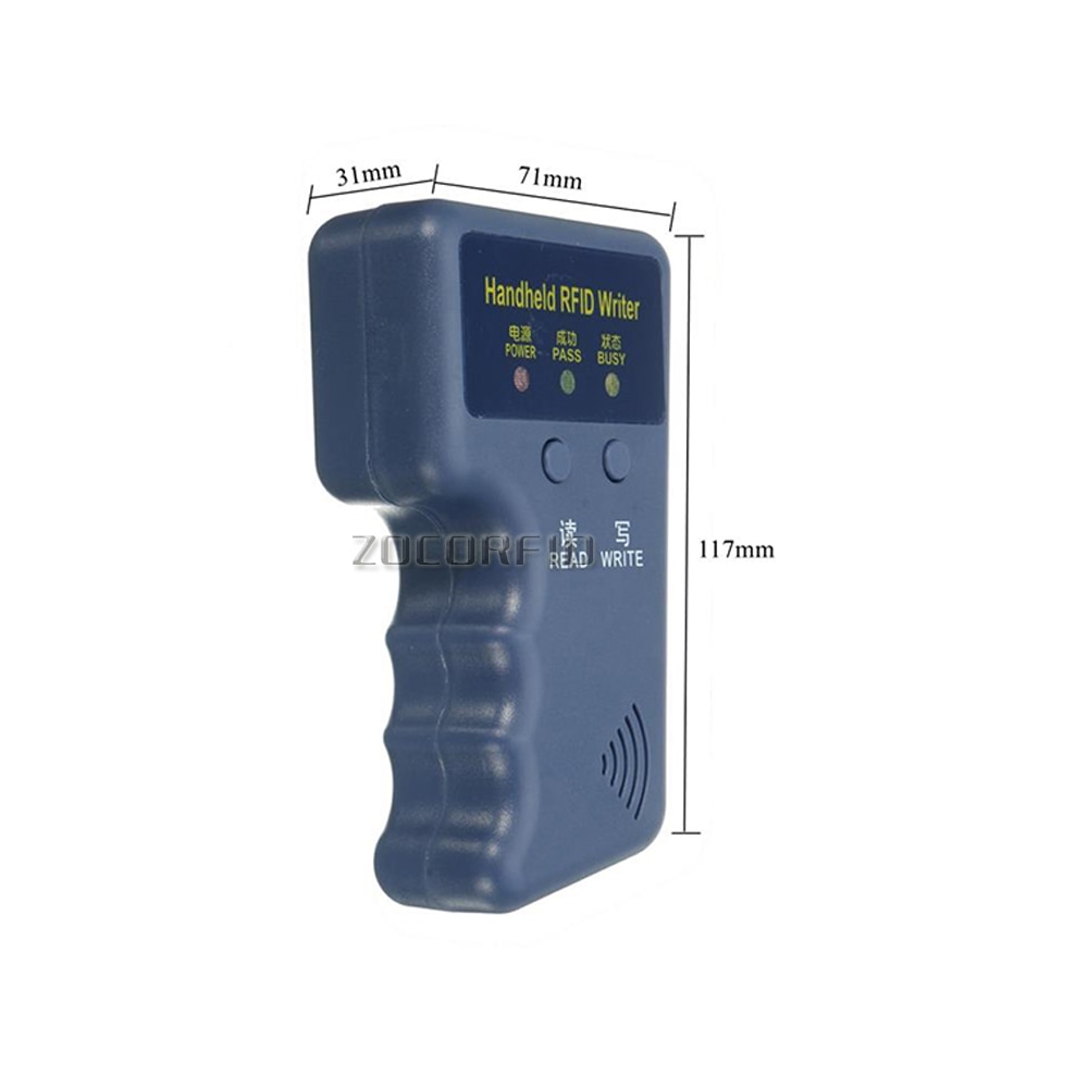 Håndholdt 125 khz  em4100/tk4100 rfid kopimaskine writer duplikator programmeringslæser