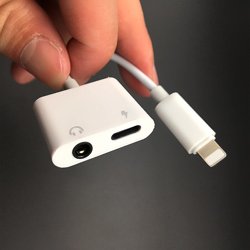 !ACCEZZ For iPhone Adapter 2 in 1 For Apple iPhone 11 XS 7 8 IOS 12 3.5mm Jack Earphone Adapter Aux Cable Splitter