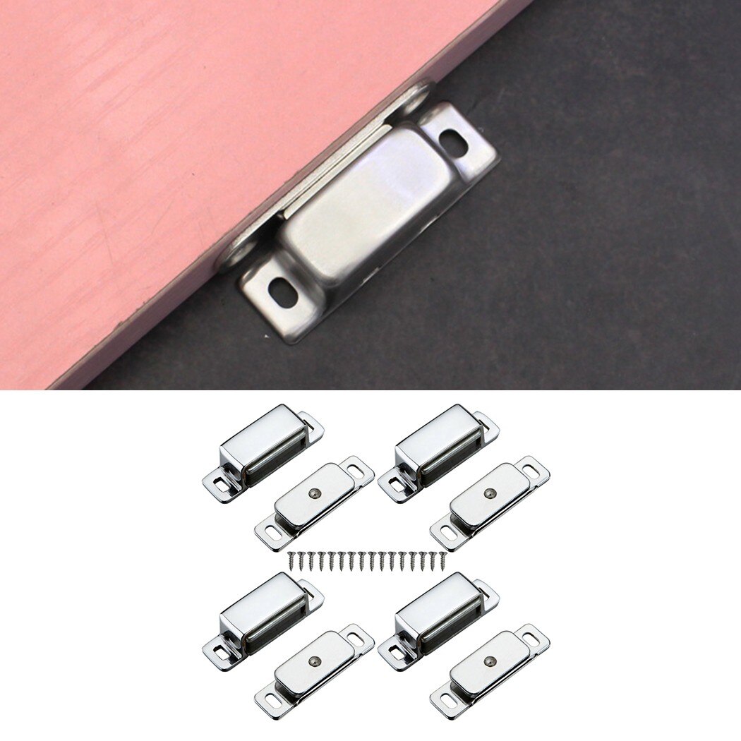 Magnetic Catch Heavy Duty 6kg Cupboard Cabinet Door Mag Latch Metal Chrome Cabinet Magnetic Catch Lock Latch Door Shutter