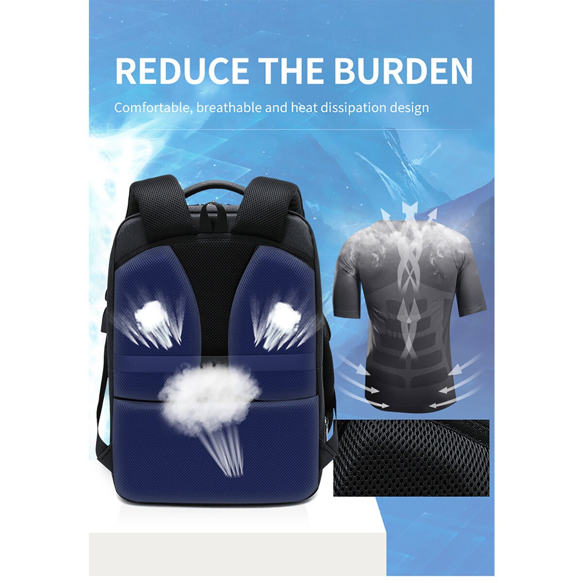 Wiersoon Large Capacity Men Backpacks 15.6 Inch Laptop Backpack USB Charging Bags School Business Travel Backpack