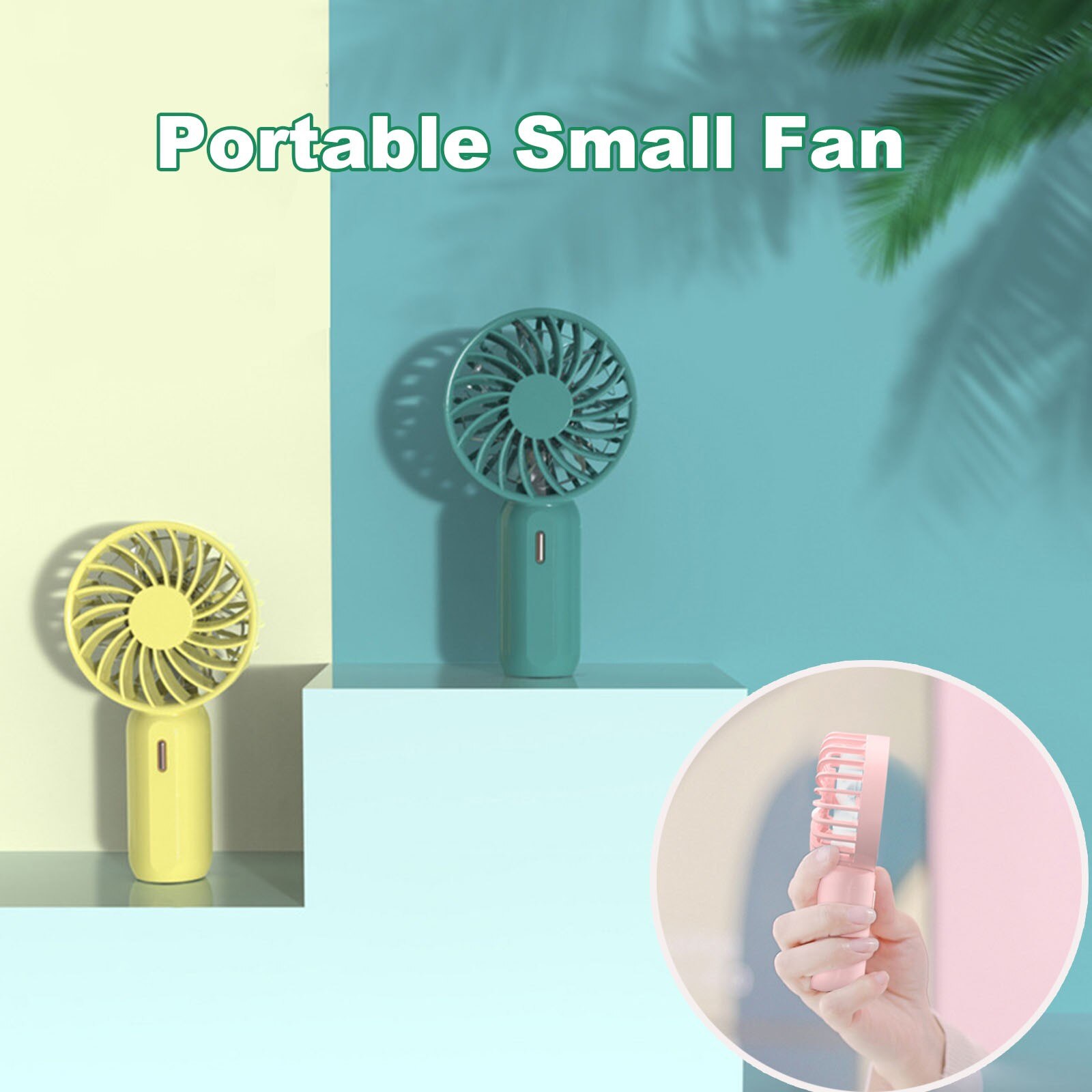 Portable Mute Fans With Power Long Battery Life 3 Speed Adjustable Fans Usb Rechargeable Desk Outside Travel