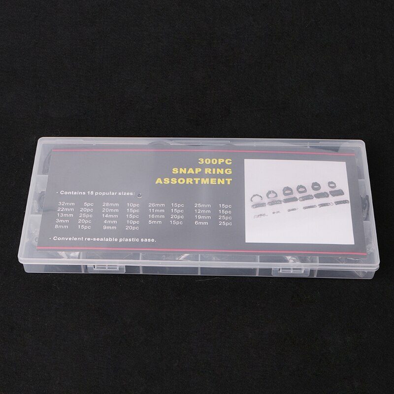 300 PCS Circlip Set External Retaining Cir Clip Circlips Snap Ring Assortment