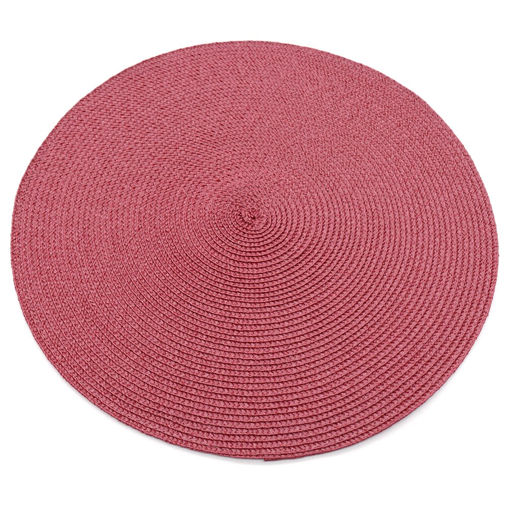 1pc 38 x 38 cm runde coaster isolering bordmåtter puder pvc bord dækkeservietter skridsikre måtter kaffe te dækkeservietter køkken dekoration
