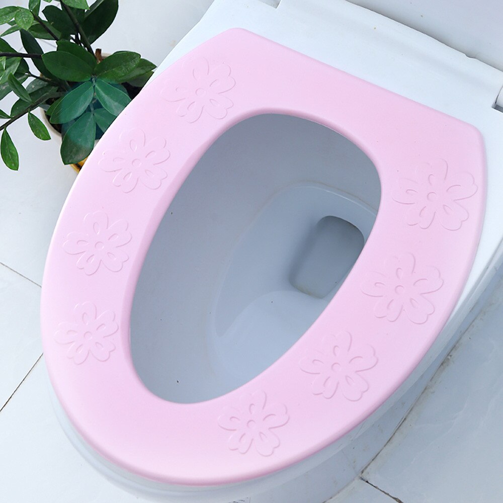 25 # Badkamer Warmer Toilet Seat Eva Waterdichte Toilet Seat Cover Pad Soft Toilet Seat Cover Mat Lijm Doek Kussen sticker