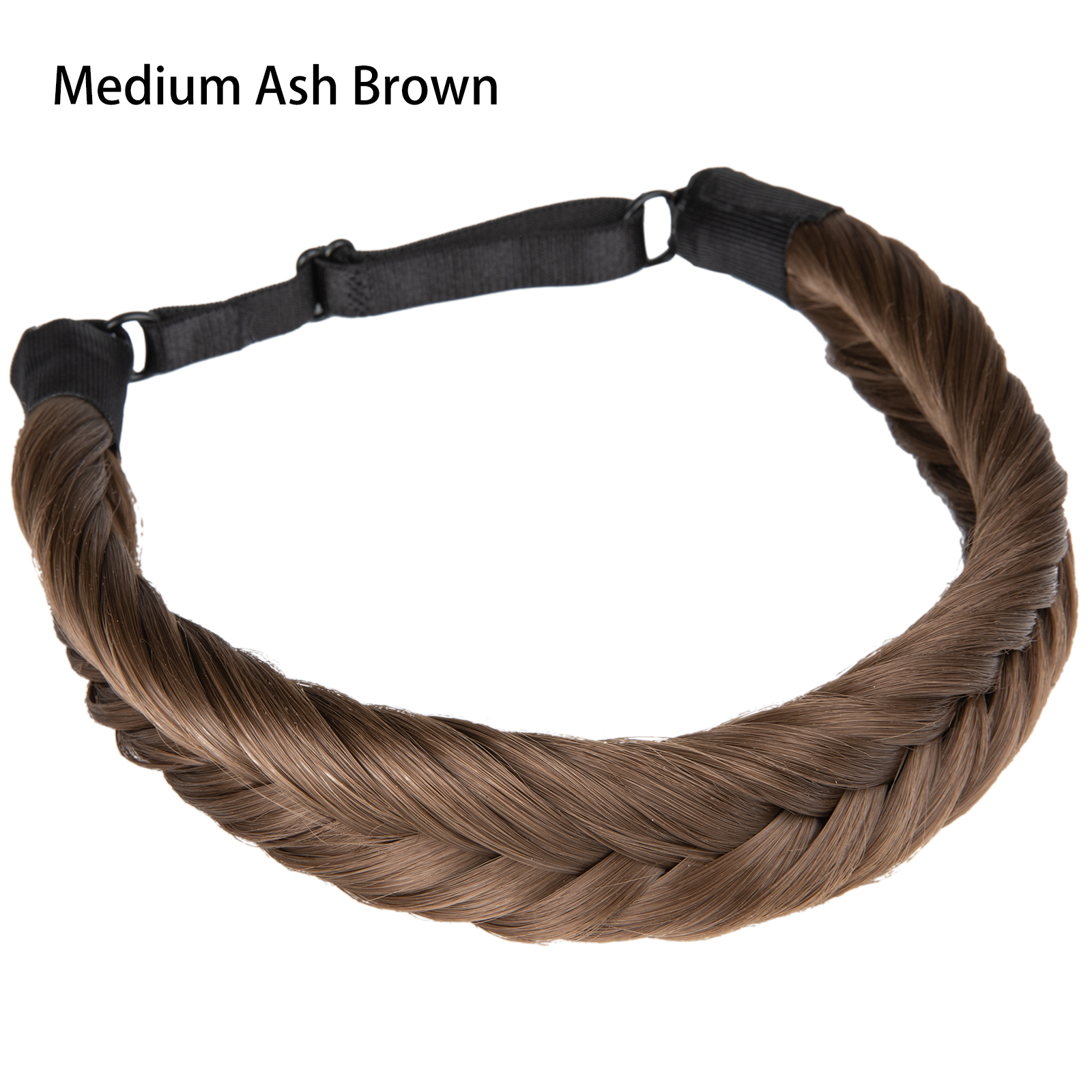 SARLA-Diadema sintética con trenzas de cola de pez para mujer, pelo con cinturón ajustable, diadema trenzada, estilo bohemio, postizos de peinado