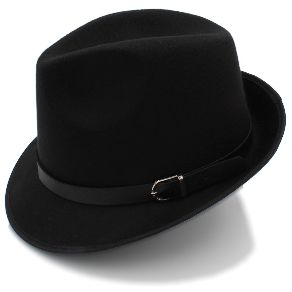 Dad Men's Chapeu Feminino Hat For Gentleman Gentleman Winter Autumn Wool Church Felt Fedora Homburg Jazz Hat Size 58CM