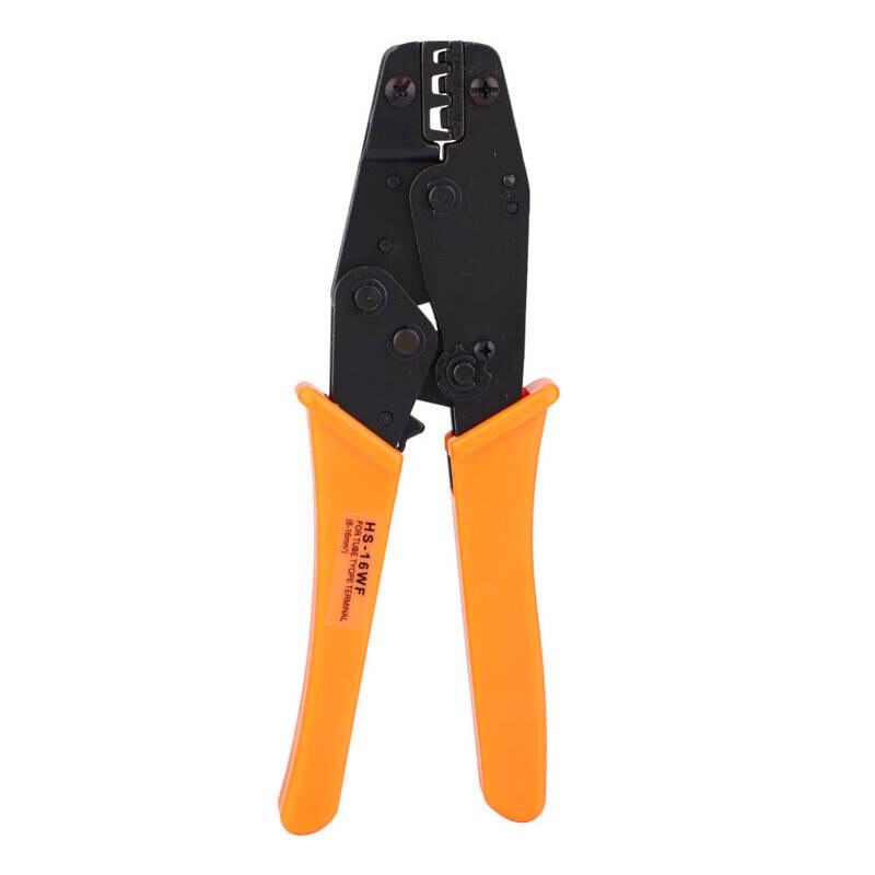 Ratchet Crimping Pliers 6-16mm² AWG 10-6 Wire Terminal Crimper Terminal Crimping Tool for Tubular Bare Terminal and