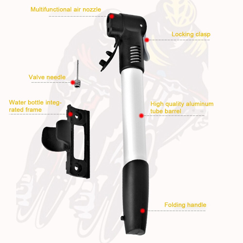Hand mini cykel däck luftinflator kul nålventil mtb bärbar cykel pump ventil kula mtb tillbehör bärbar cykel pump