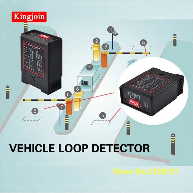 Kingjoin Loop Detector Voor Auto Opsporen Met 50M 0.75 Mm Lus Sensor Spoel Draad Gebruik Voor Parking System