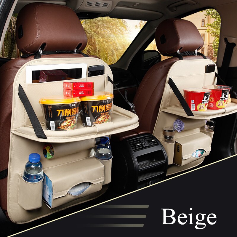 Nueva mochila para asiento de coche, organizador de mesa plegable, caja de almacenamiento para silla de bebé, caja de bolsillo, accesorios para automóviles