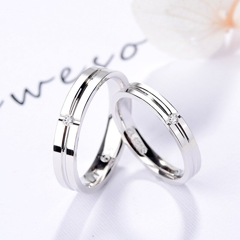 Silver ring Ornaments Valentine Adjustable size bague Women All Live for Love shows luxury again