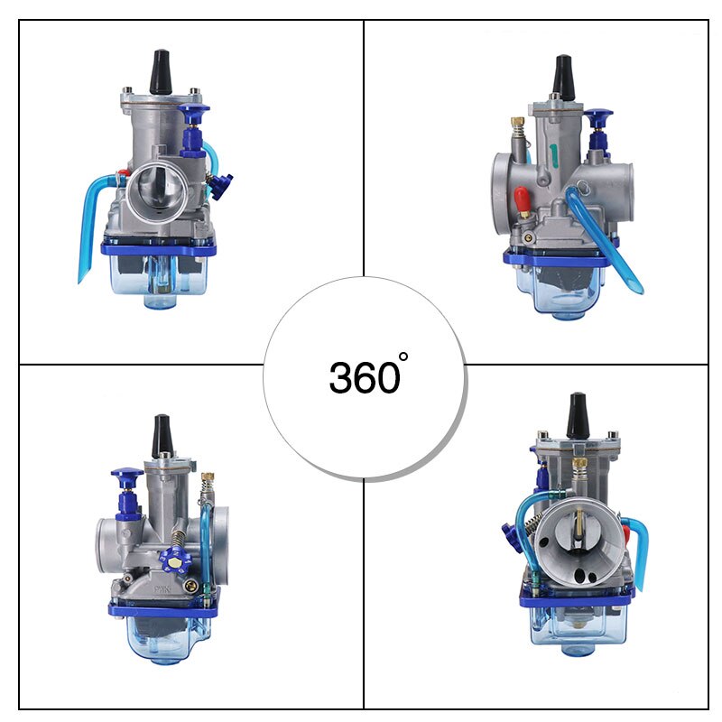 ZSDTRP-carburador para motocicleta Keihin Power Jet PWK, cubierta transparente azul, para 28, 30, 32, 34mm, 2T, 4T