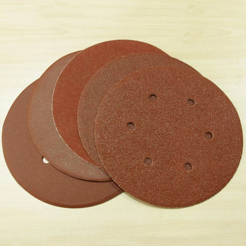 7" 180mm Sanding Disc Abrasive Sandpaper Round Sand Paper 6-Holes Hook & Loop for Orbital Sander Tools Accessories 2pcs