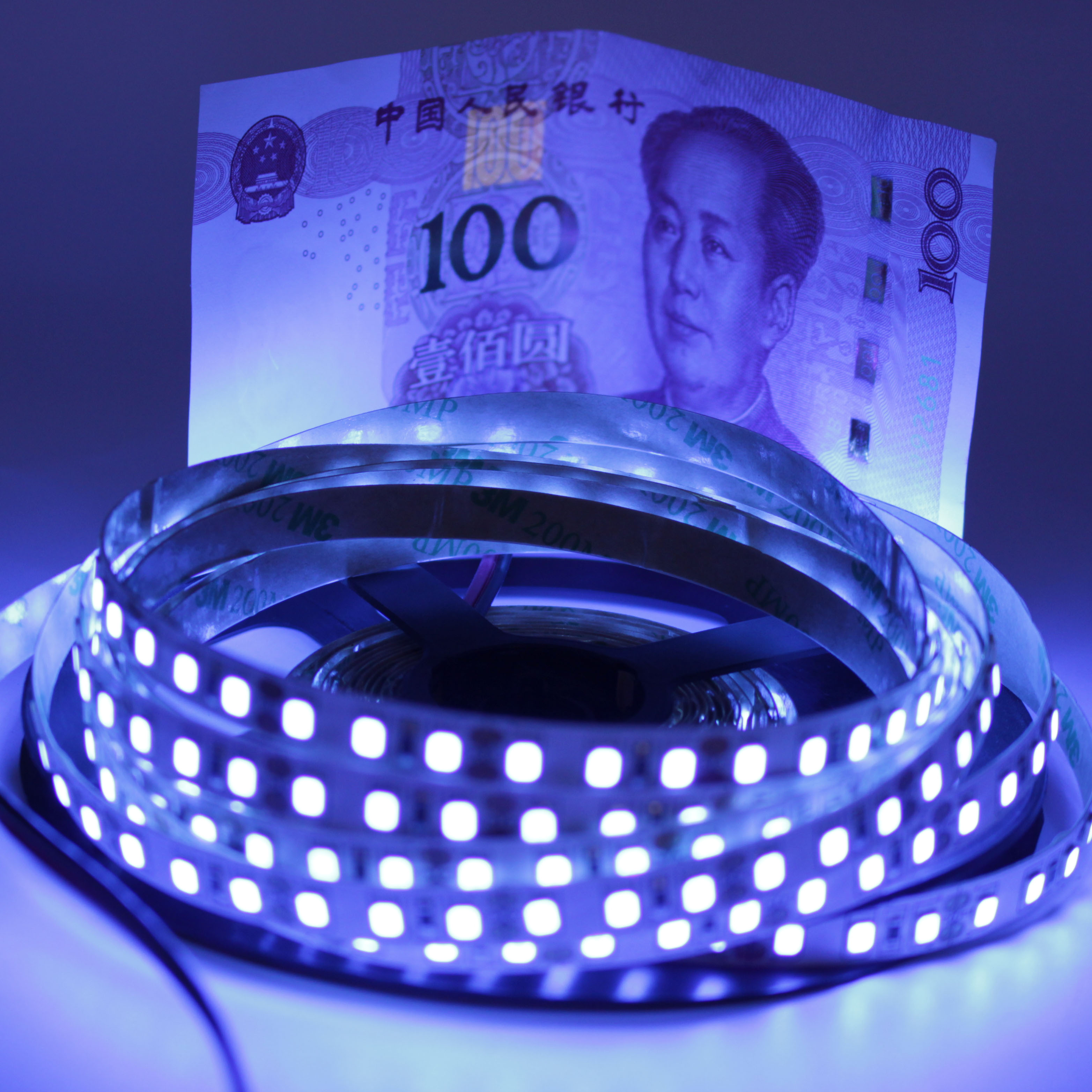 Tira de luces LED ultravioleta UV de 12V impermeable IP65 IP20 pesca nocturna 395nm 60 /120 uds/M2835 SMD luces de cinta PCB blancas