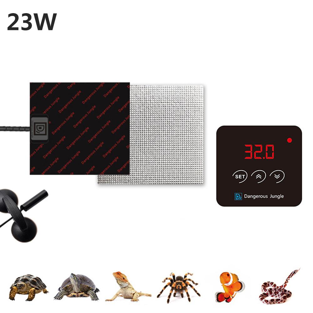 Pet Reptile Heating Warm Pad Pet Hamster Heating Pad 23/46/86/130/163W Adjustable Temperature Controller Incubator Mat Tools: 23W