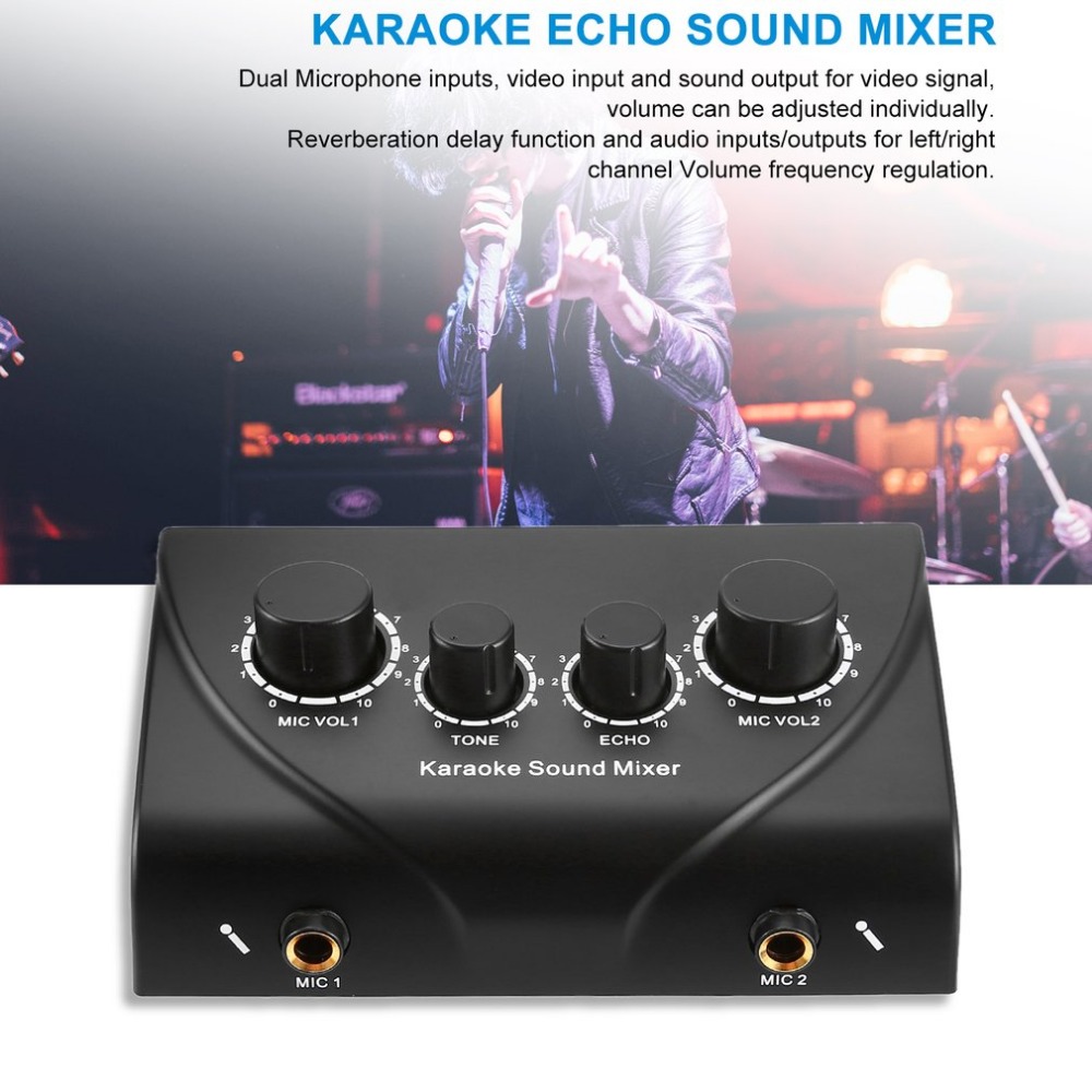 Karaoke Sound Mixer Professionele Audio Systeem Draagbare Mini Digital Audio Sound Karaoke Machine Echo Mixer Systeem