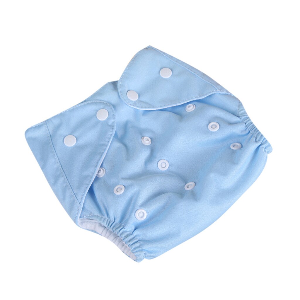 Baby kid Newborn Reusable Nappies Adjustable Diaper Washable Cloth Diaper: Blue