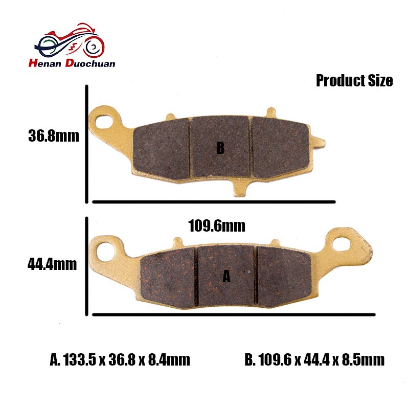 Motorcycle Brake Pad For KAWASAKI ZR-X 400 ER6f ER6n KLE KLR 650 ZR 750 VN800 VN 900 1500 1700 1600 ZR 1100 ZR 750 1100 #d