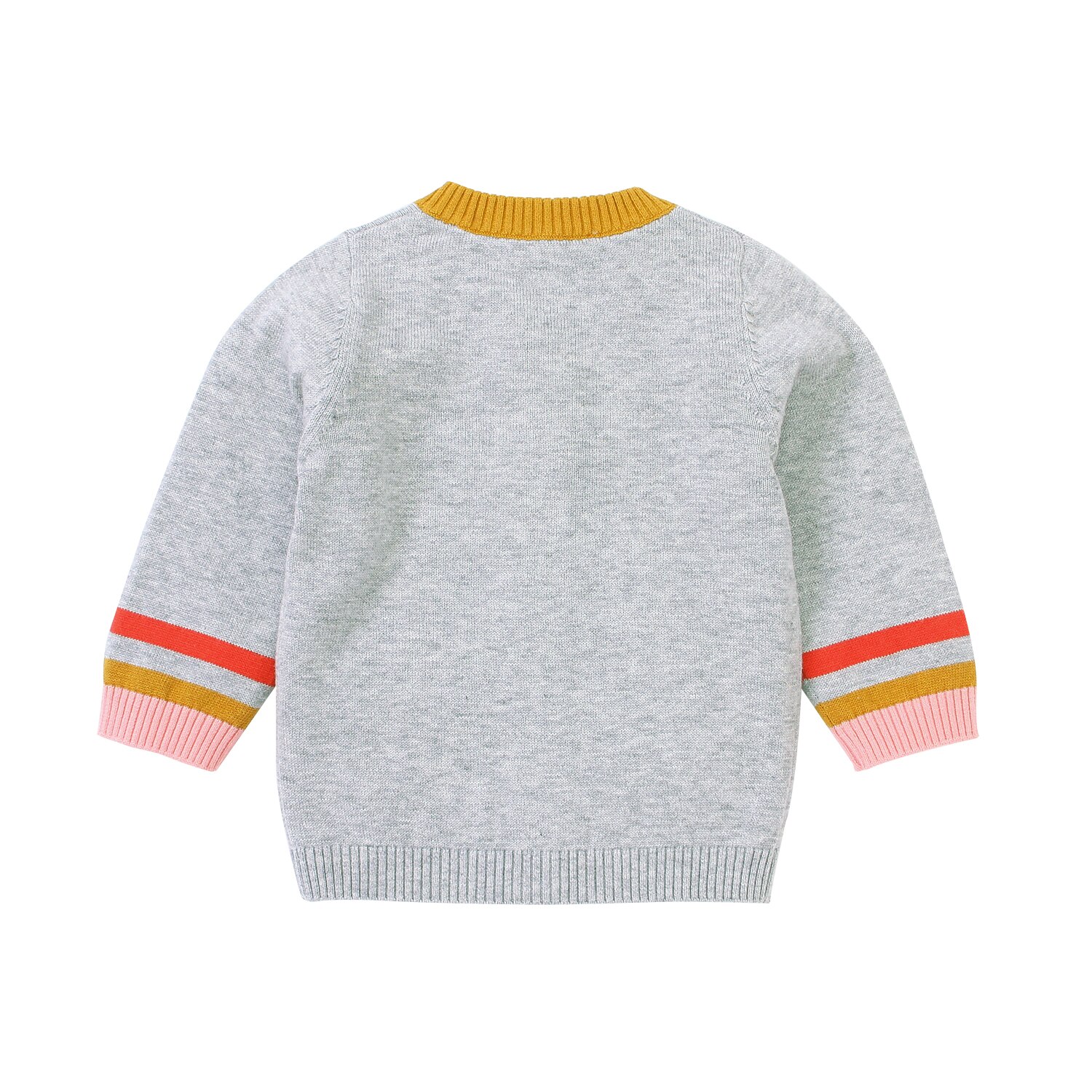 Newborn Baby Kids Knited Sweaters Autumn Coats Round Neck Long-Sleeve Buttons Jacket with Pockets Baby Boy Girl Sweater 0-2Y